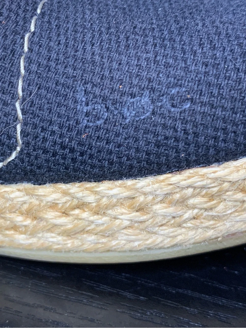 boc Black Canvas Slip-On Loafers with Tan Espadrille Sole